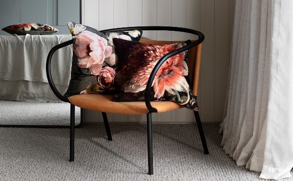 New velvet floral cushions