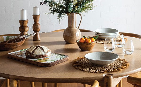 Spring salad bowl & rectangle platter